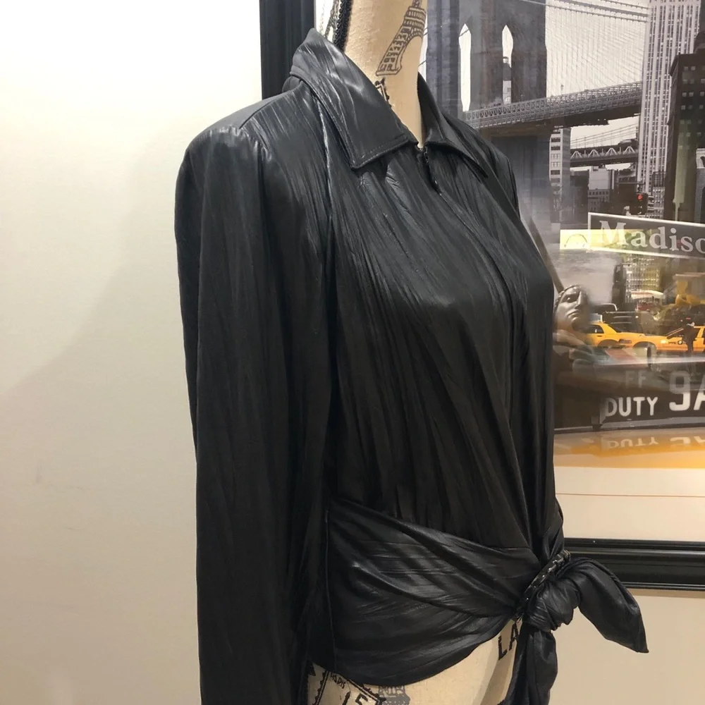 EUC Women’s Joseph Ribkoff Faux Leather Jacket - Picture 3 of 15